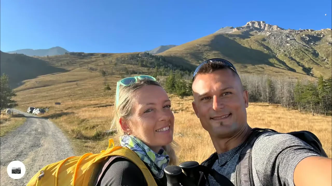 Lennart e Sandra all’inizio della salita